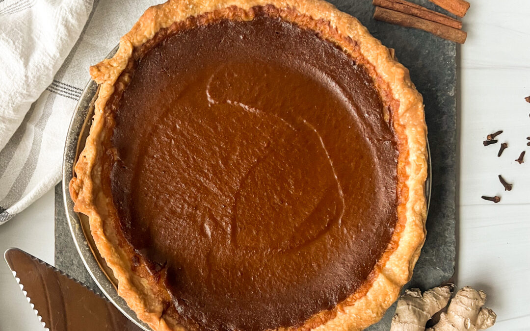 Simple + Festive Pumpkin Pie [Dairy Free, Egg Free, Refined Sugar Free, Gluten free option] Enjoy this classic dessert with an allergen-friendly twist